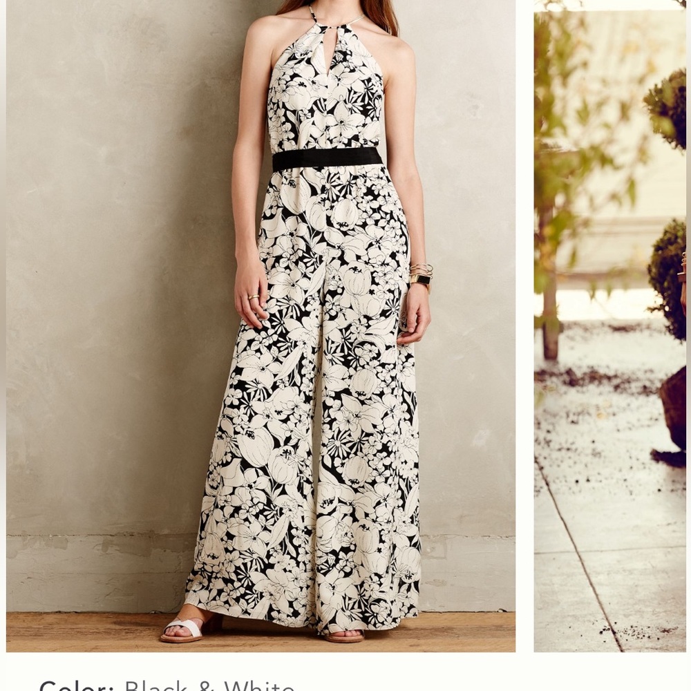 GUC Anthropologie floral lilium romper